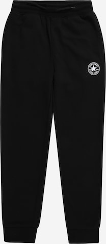 CONVERSE Tapered Housut 'CHUCK' värissä musta: etupuoli