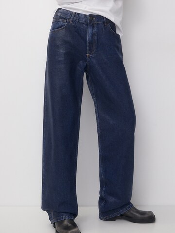 Pull&Bear Wide leg Jeans in Blue: front