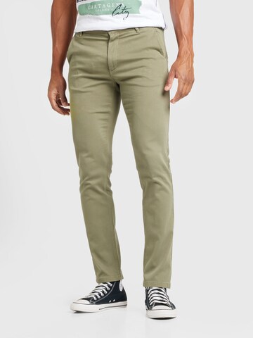 BOSS Slimfit Chino in Groen: voorkant