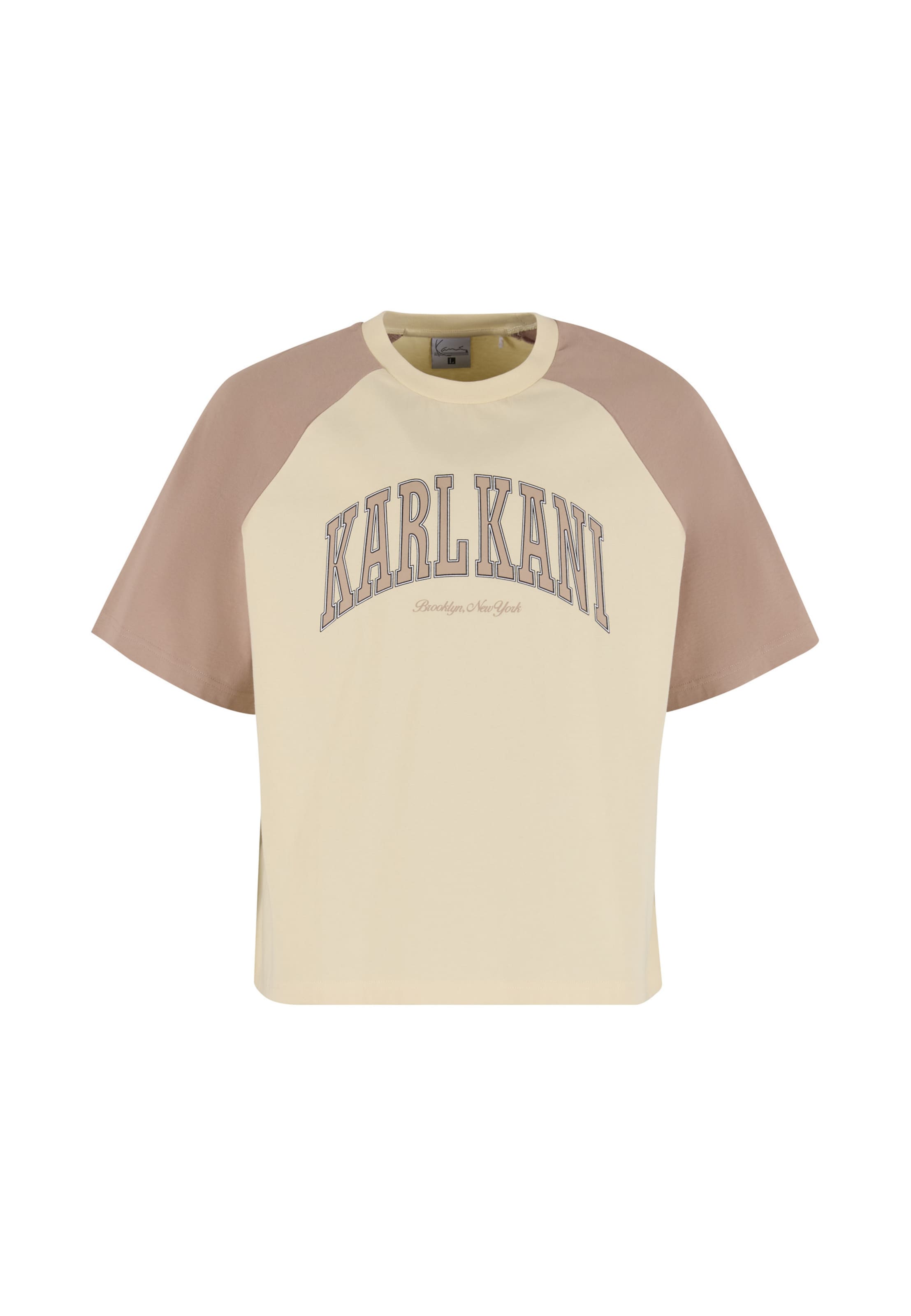 Maglietta di Karl Kani in beige: frontale