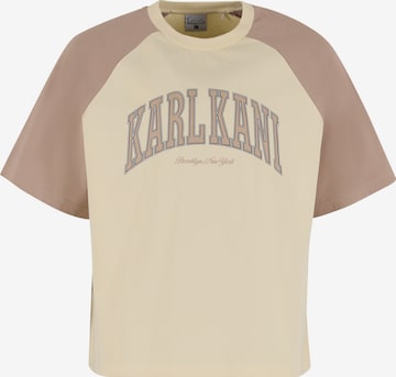 Maglietta di Karl Kani in beige: frontale