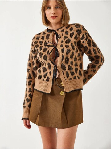 Cardigan Bianco Lucci en beige