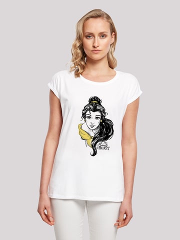 F4NT4STIC T-Shirt 'Disney Die Schöne Und Das Biest Belle' in Weiß: predná strana