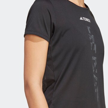 ADIDAS TERREX Функционална тениска 'Agravic' в черно