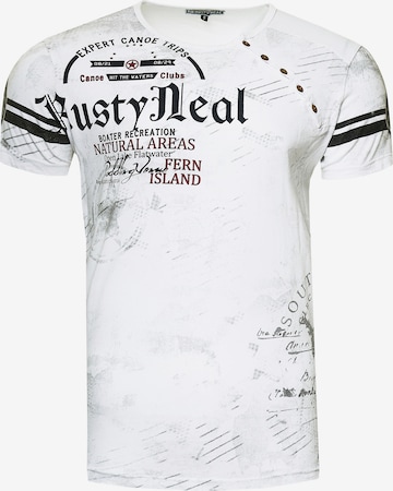 Rusty Neal T-Shirt in Weiß: predná strana