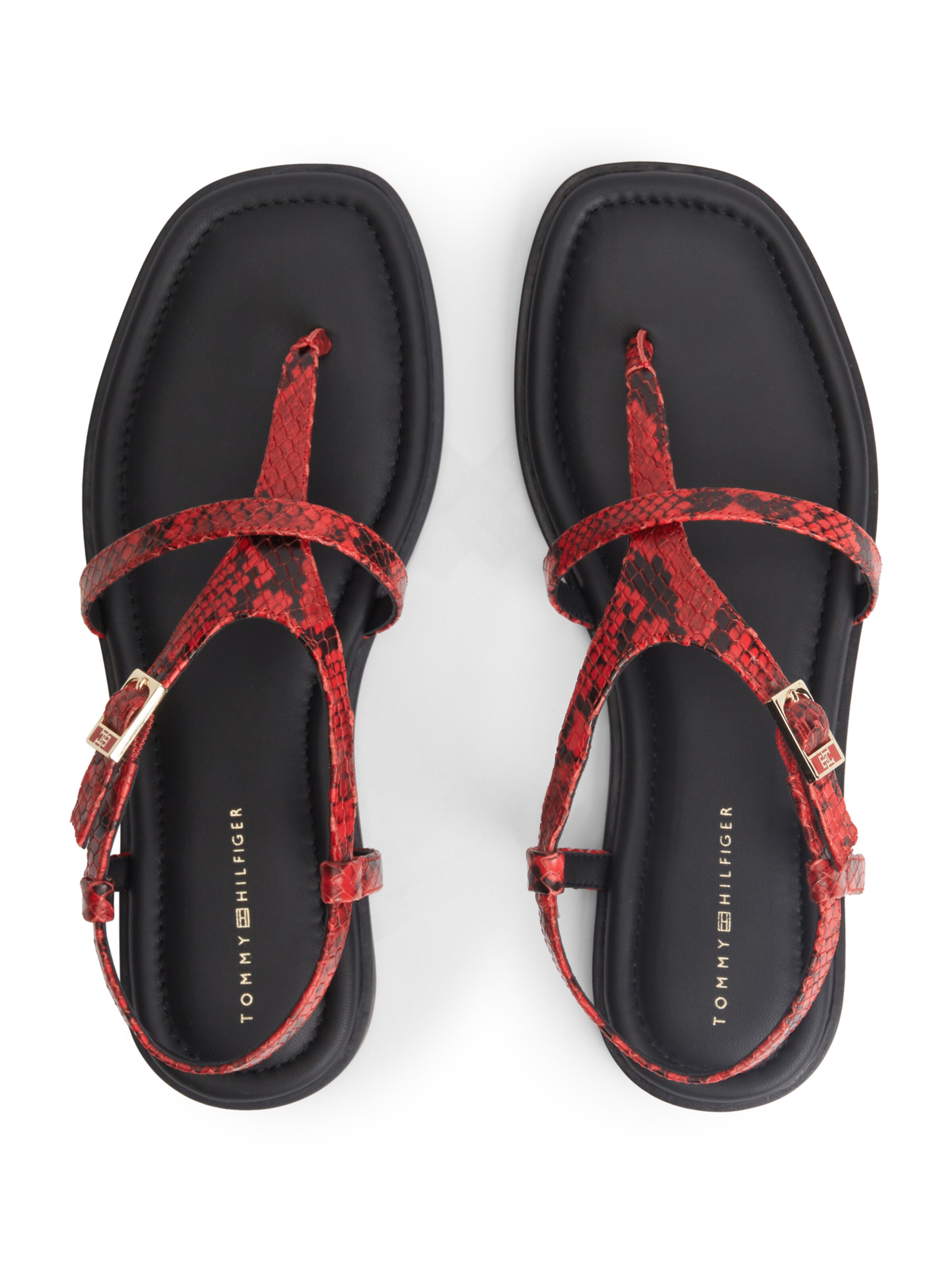 raudona TOMMY HILFIGER Basutės su dirželiais