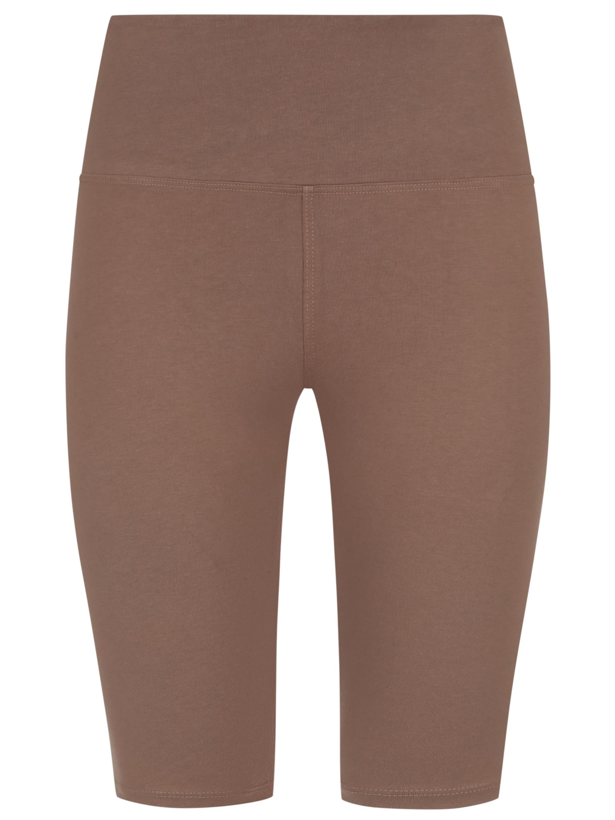 Evoni Leggings 'knielang aus Baumwolle'‌ in Braun: Vorderseite