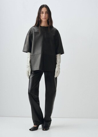 MANGO Wide Leg Hose 'Alexa' in Schwarz: Vorderseite