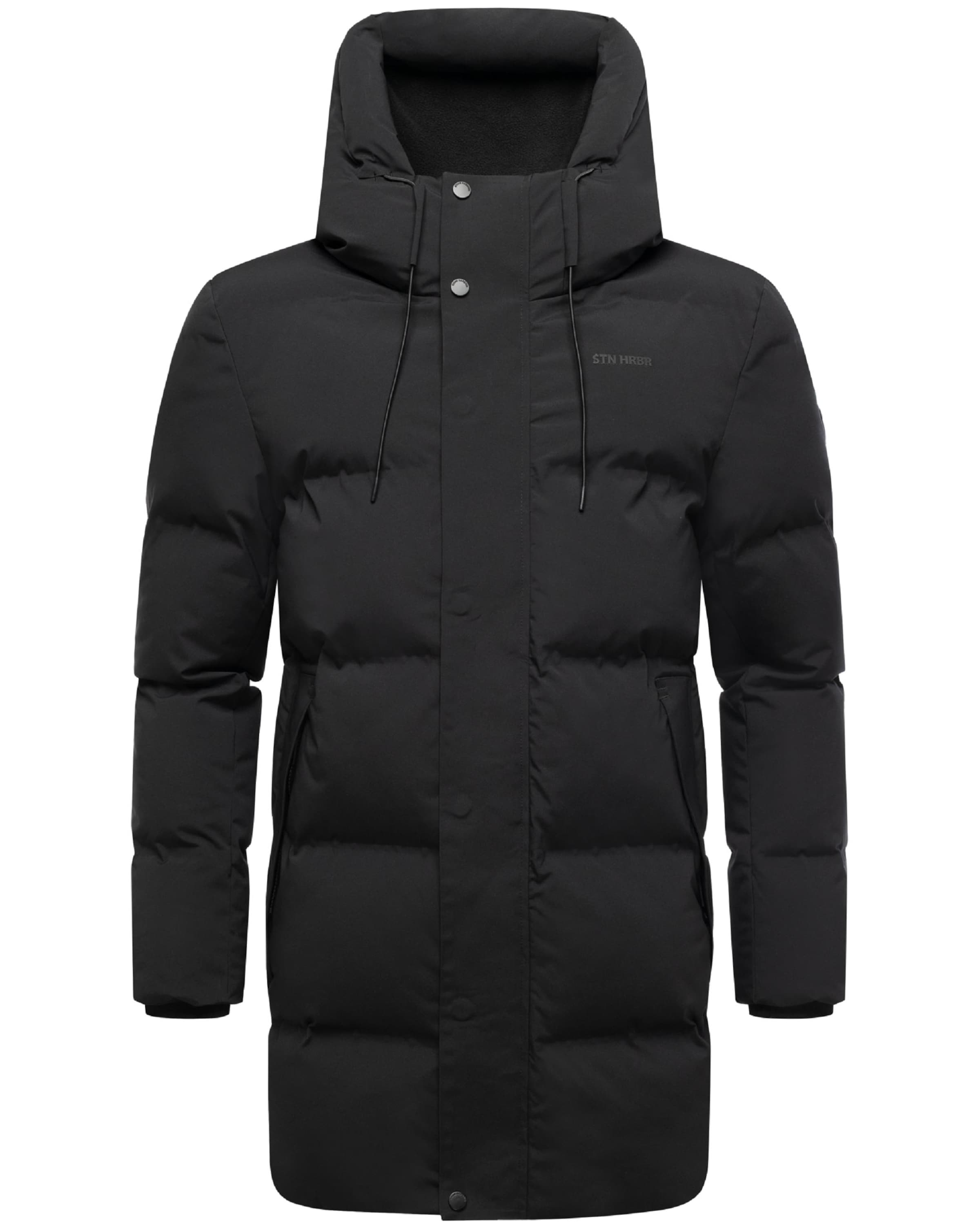 STONE HARBOUR Χειμερινό παλτό 'Darianoo XX' σε μαύρο: μπροστά