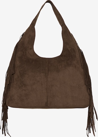 ICHI Schultertasche 'IAELBA' in Braun: Vorderseite