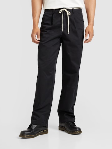 TOPMAN Wide leg Broek in Zwart: voorkant