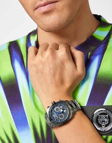Plein Sport Uhr 'Wildcat' in Grau: Vorderseite