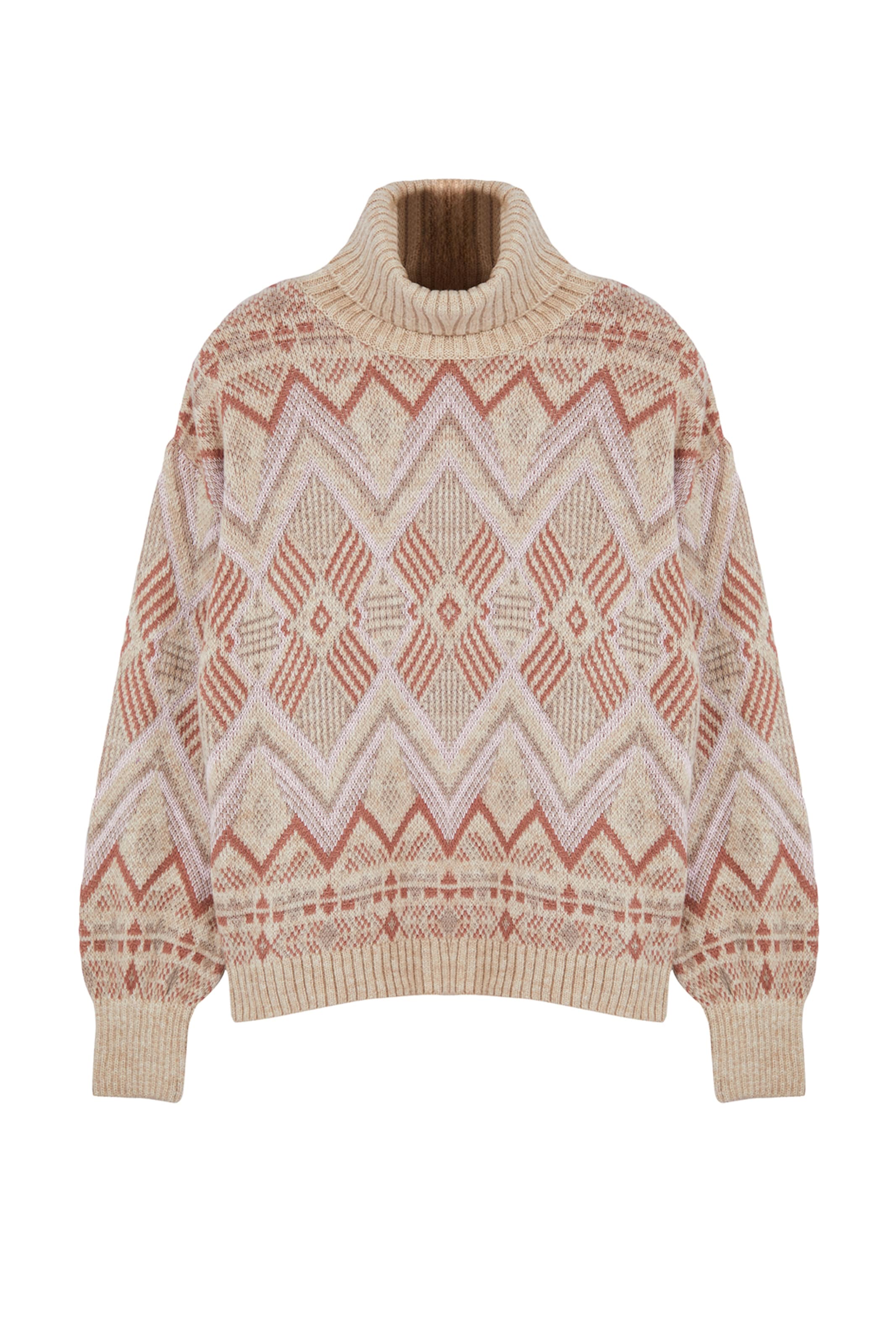 Pullover in S Trendyol di colore castano / talpa / offwhite, Visualizzazione prodotti
