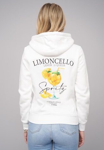Cloud5ive Sweatshirt 'Limoncello Spritz' in Wit: voorkant