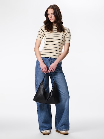 PIECES Pullover i beige