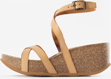 Bayton Strap sandal 'Asteria' in Beige: front