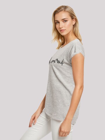 F4NT4STIC Shirt 'Mountain Heartbeat' in Grey