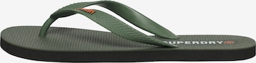 Superdry T-Bar Sandals 'Core Essential' in Green: front