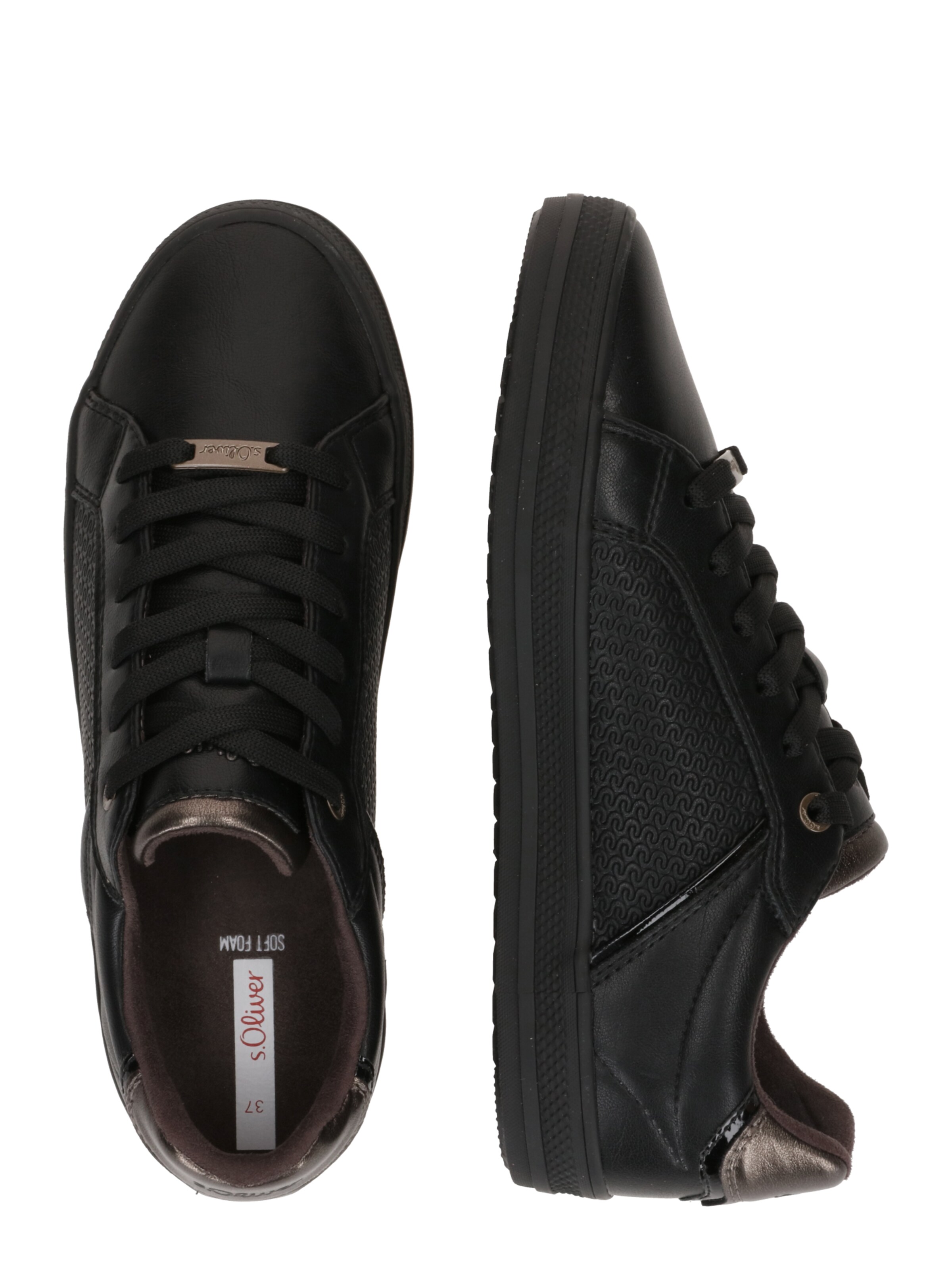 s.Oliver Σνίκερ χαμηλό σε μαύρο