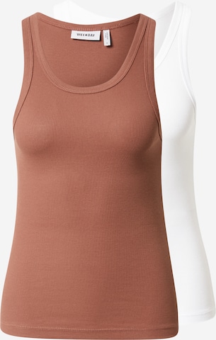 WEEKDAY Top in Braun: predná strana