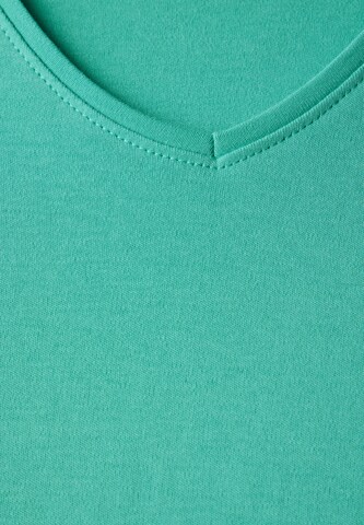 CECIL Basic V-Neck T-Shirt in Grün