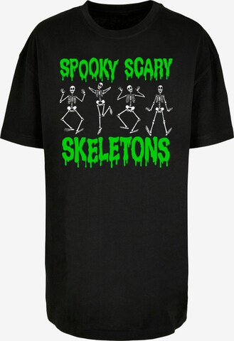 Merchcode Oversized Shirt 'Spooky Scary Skeletons - Dance' in Black: front