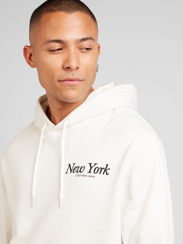 Calvin Klein Jeans Sweatshirt 'NEW YORK' in White