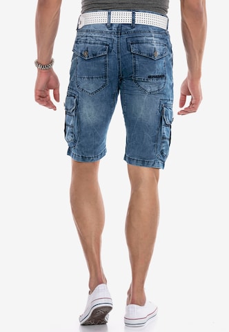 CIPO & BAXX Regular Jeans-Shorts in Blau