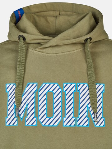 salzhaut Sweatshirt 'Heff - Moin' in Green: front