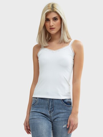 Influencer Top in White: front