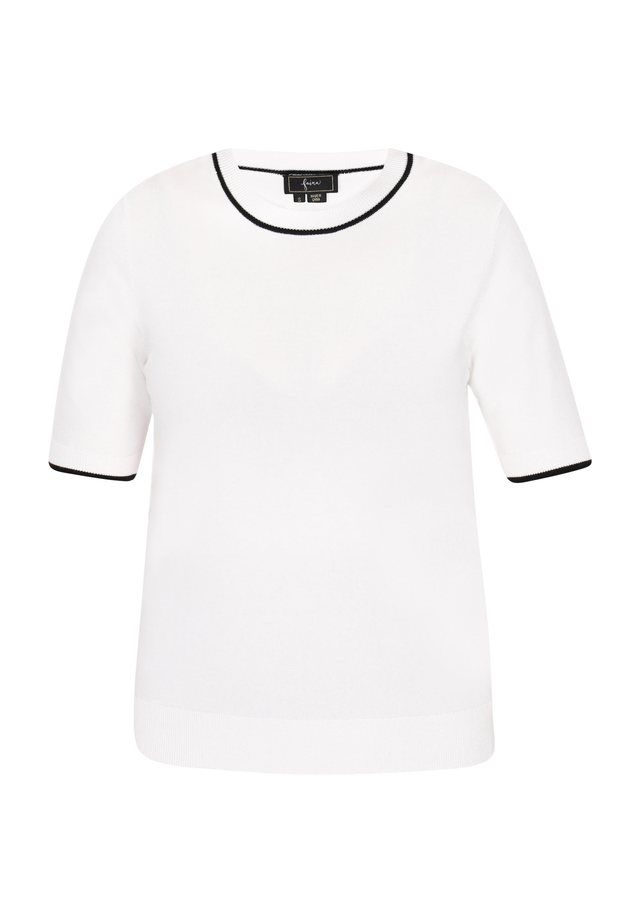 faina Pullover 'Fashion Look' in Weiß: Vorderseite