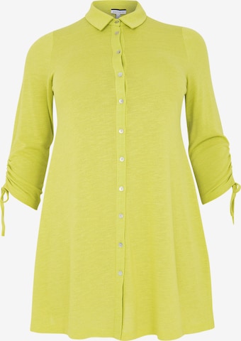 Yoek Blouse 'Cocoon' in Groen: voorkant