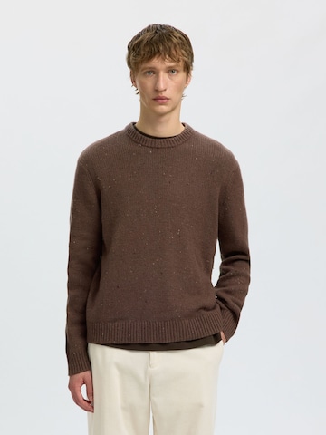 SELECTED - Jersey 'SLHCODY' en marrón: frente