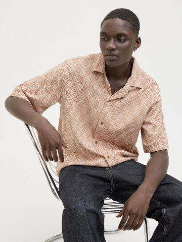 JACK & JONES Comfort fit Overhemd 'JPRBLUVincent' in Oranje