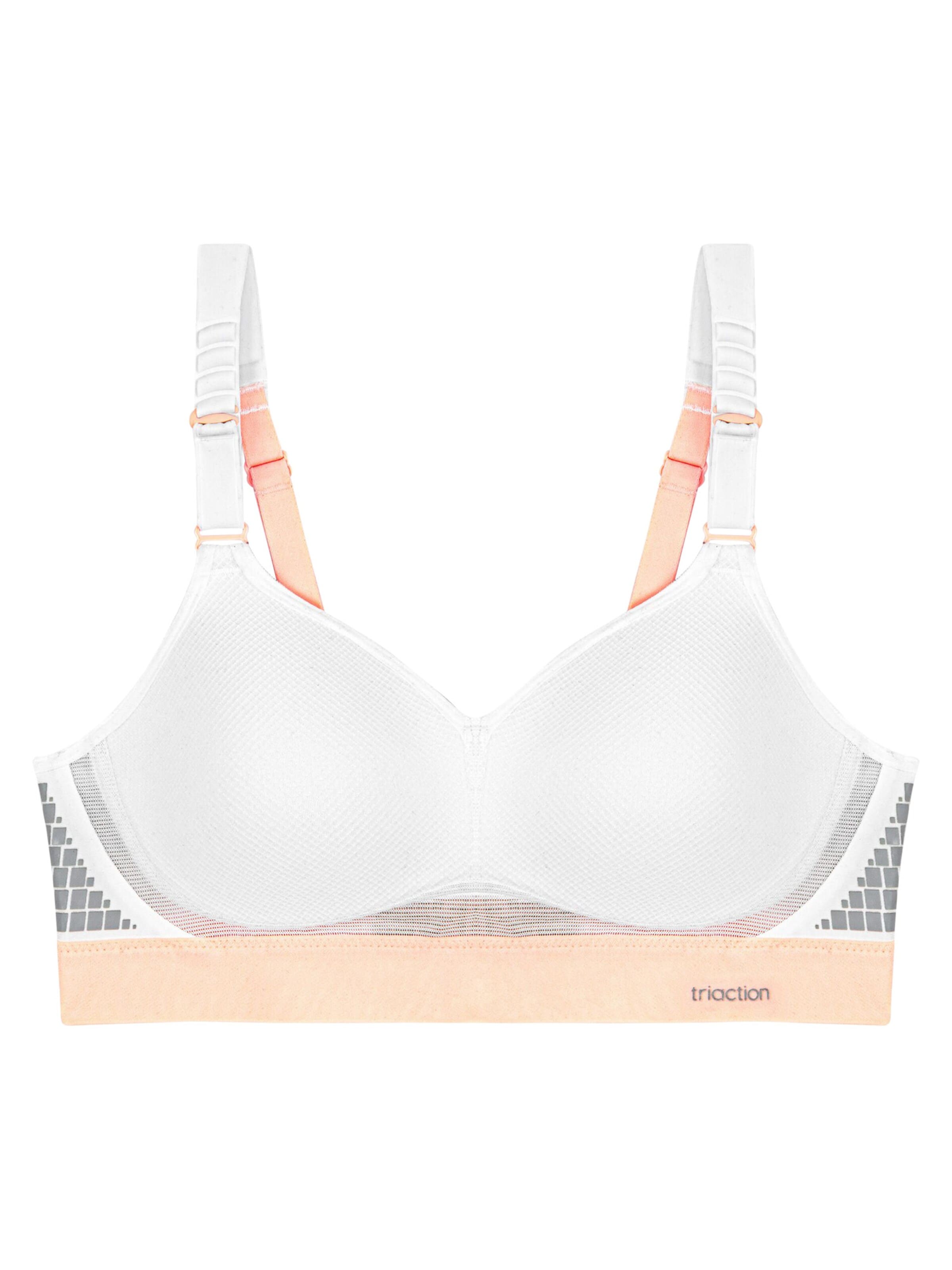 Triumph Triaction High Support Sports Bra 'Hybrid Lite' in White: front