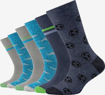 camano Socks in Blue: front