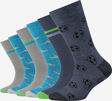 camano Socks in Blue: front