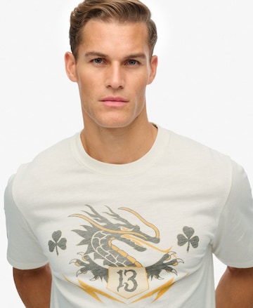 T-Shirt 'Campaign Souvenir' Superdry en beige