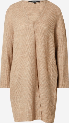 VERO MODA Knit cardigan 'VIGGA' in Brown: front