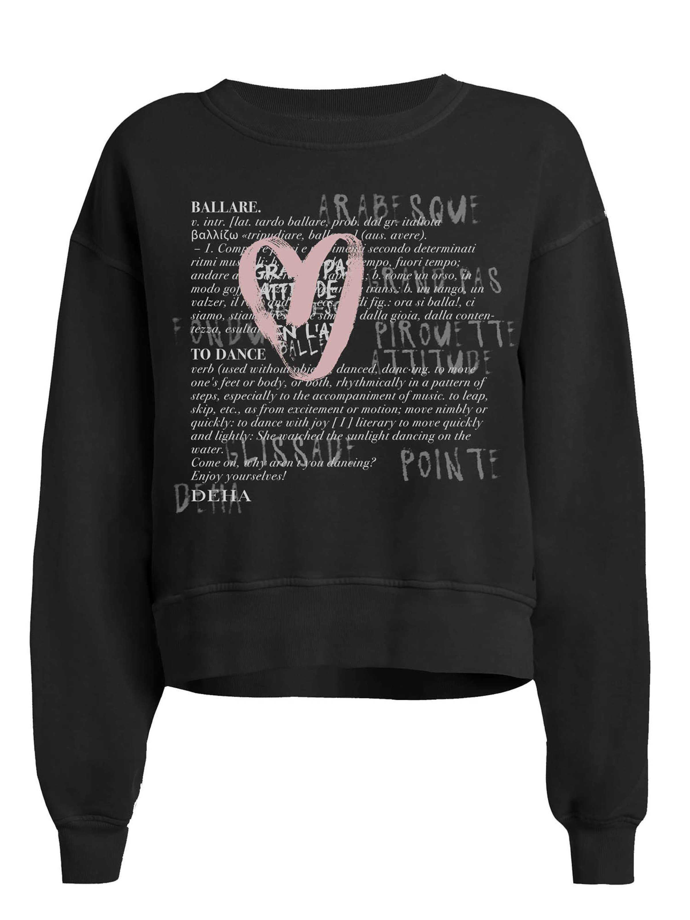 DEHA Sweatshirt in Zwart: voorkant