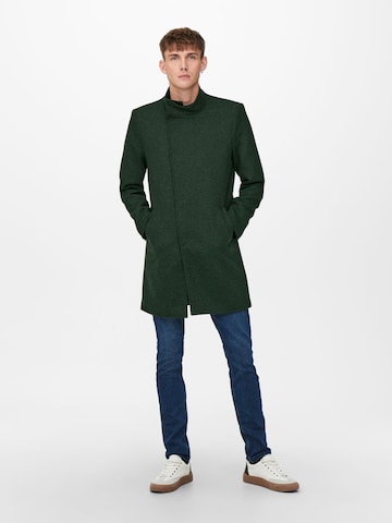 Only & Sons Between-Seasons Coat 'Oscar' in Green