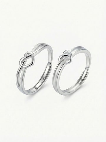 Nemomatheo Ring 'Still Connected' in Silver: front