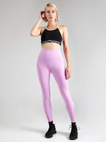 NIKE Skinny Workout Pants 'One' in Purple