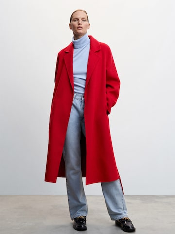 MANGO Between-Seasons Coat 'Batin' in Red