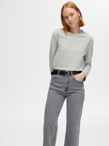 SELECTED FEMME Wide leg Jeans 'SLFALice' in Grey