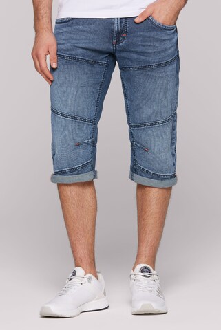 CAMP DAVID Regular Shorts 'HE:RY' in Blau: Vorderseite