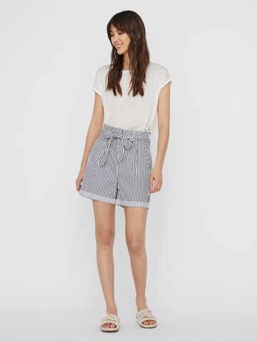 VERO MODA Regular Pleat-Front Pants 'Eva' in Blue