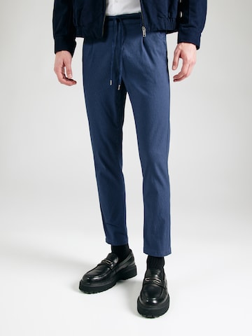 Lindbergh Slim fit Chino trousers in Blue: front