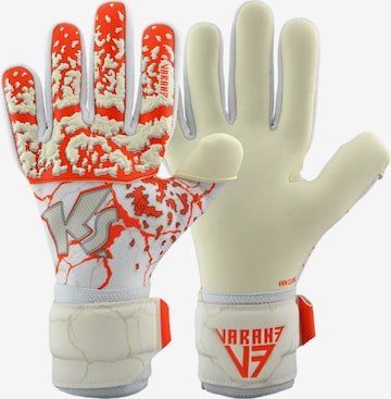 KEEPERsport Athletic Gloves in White: front