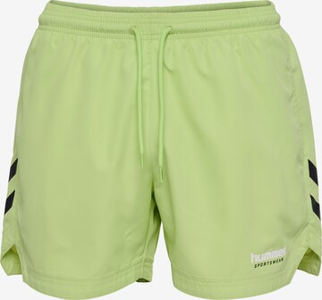 Hummel Board Shorts 'NED' in Green: front